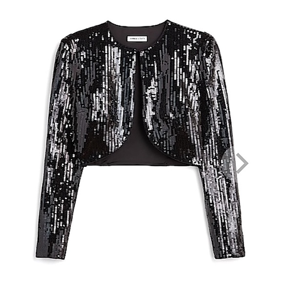 Express X Karla Sequin Bolero Jacket Black M - Picture 4 of 7